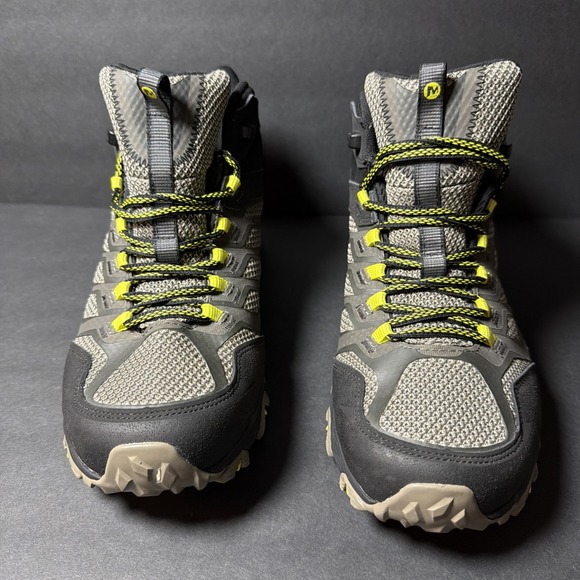 Mens Merrell Moab FST Olive/Green J37595 MID Trail Hiking Shoes! Size 10 - Picture 2 of 6